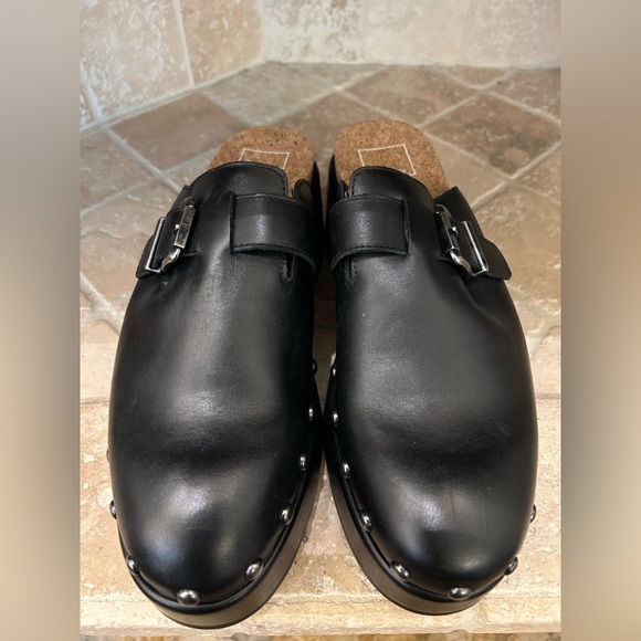 Dolce Vita Black Yevan Buckled Studded Platform Clogs - Picture 4 of 9